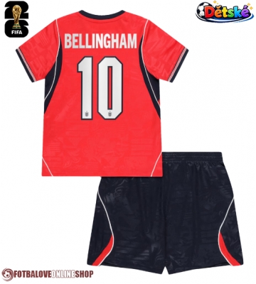 Anglie Jude Bellingham #10 Venkovní dres komplet pro Děti MS 2026 Krátkým Rukávem (+ Krátké kalhoty)
